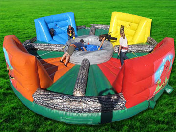Juegos interactivos inflables al aire libre, amortiguadores auxiliares que corren el juego hambriento inflable del hipopótamo de los deportes