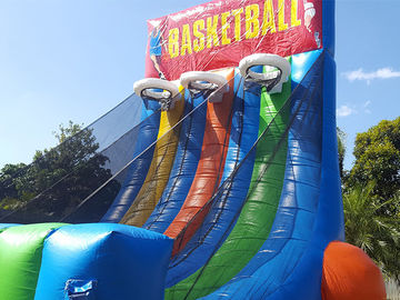 0,55 aros de baloncesto inflables gigantes de los juegos interactivos inflables de la lona del PVC