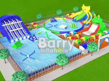 Equipo inflable comercial del parque del agua, parque de atracciones inflable del marco metálico