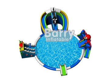 Importación de juegos inflables del parque de atracciones de China, piscina inflable de la diapositiva del parque del agua del seaworld
