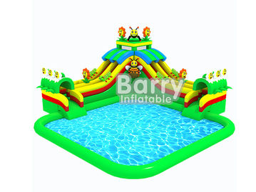 Aguamarina inflable al aire libre del patio diversión inflable del agua parquean/3 diapositivas para los niños