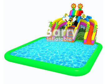 Aguamarina inflable al aire libre del patio diversión inflable del agua parquean/3 diapositivas para los niños
