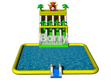 parque inflable del tobogán acuático de la selva del jardín de la lona del PVC de 0.55m m para el anuncio publicitario