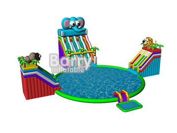 El verano embroma los juegos del parque del juego, parque inflable del agua del elefante con el CE, EN14960
