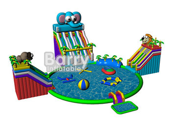 El verano embroma los juegos del parque del juego, parque inflable del agua del elefante con el CE, EN14960