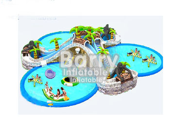 El parque/la aguamarina inflables del agua de los niños parquea la calidad comercial durable con 3 piscinas
