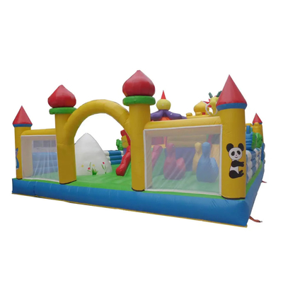El parque de atracciones inflable amistoso del niño con el patio al aire libre de la impresión explota el castillo de salto