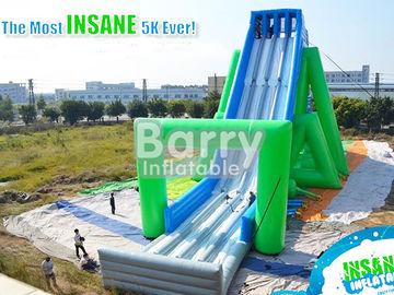Diapositiva inflable gigante modificada para requisitos particulares de la catapulta 5k para la lona del PVC de los adultos 0.55m m