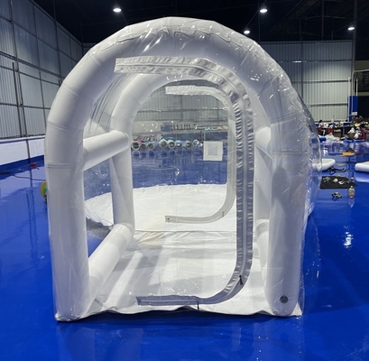Tienda de campaña de burbujas inflable transparente de PVC de 1mm con impresión Digital