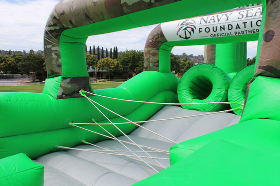 Equipo de juego al aire libre inflable del desafío del superviviente de la carrera de obstáculos del castillo animoso del PVC impermeable