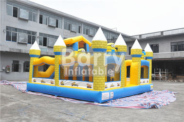Castillo animoso inflable de los subordinados al aire libre de los niños con la lona del PVC de la diapositiva los 0.55MM