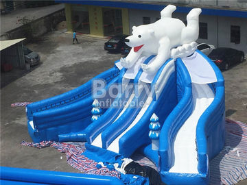 Parque inflable gigante del agua del oso al aire libre con el material de la lona del PVC de EN14960 0.55m m