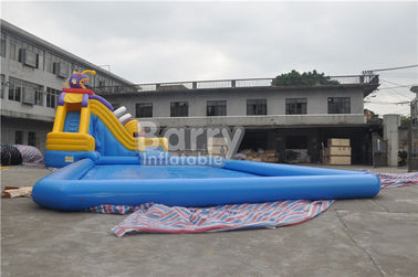 Parque acuático inflable con certificado CE, piscina inflable con tobogán de piraña con piscina