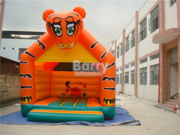 Lona animosa inflable 0.55m m del PVC del modelo del tigre de la casa de los elementos de la diversión