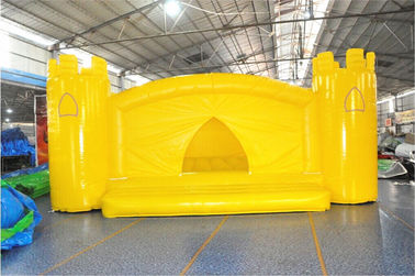 Casa grande amarilla de la despedida de la calidad comercial del Moonwalk del salto para los adultos EN71 aprobados