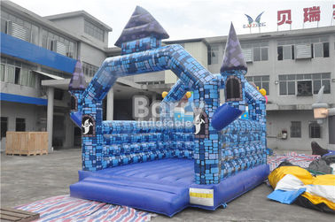 castillo animoso de la casa del bloque azul inflable de la gorila del PVC de 0.55m m para el festival de Halloween
