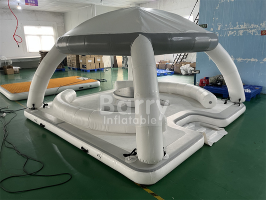 Plataforma de agua flotante portátil de ocio Aqua Banas con tumbón inflable