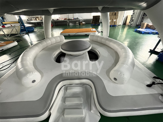 Plataforma de agua flotante portátil de ocio Aqua Banas con tumbón inflable