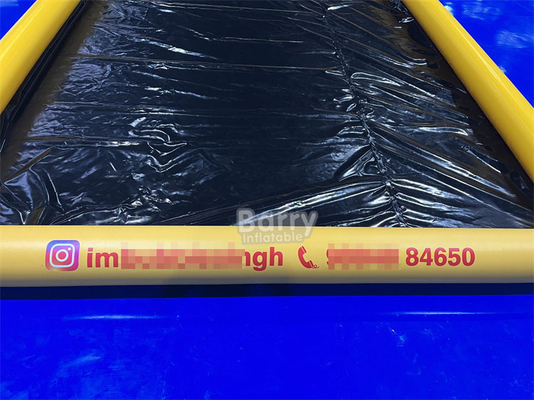 Fácil mantenimiento El tapete de contención de lavado de automóviles inflable amarillo con impresión de logotipo