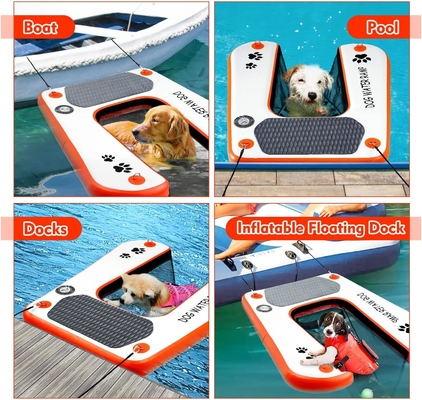 Escala segura y fácil Color personalizado inflables de cachorro plancha escalera de rampa para perros Divertido y entretenido para su perro