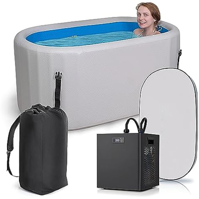 bañera de hidromasaje inflable bañera de inmersión en frío inflable adecuada para jardines familiares, gimnasios, arena y entrenamiento de terapia con agua fría