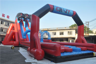 La diversión loca 5k inflable funciona con la meta, carrera de obstáculos inflable gigante para los adultos