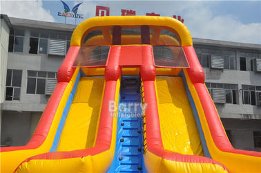 La diapositiva inflable comercial de ALI, diapositiva seca inflable del acontecimiento doble del carril para los niños va de fiesta