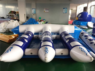 Los juguetes inflables emocionantes del agua, inflable remolcable Flyfish el barco de plátano para el mar