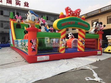 Los niños despiden el patio inflable/el parque inflable Mickey Cartoon Inflatable Amusement Park del castillo de la diversión