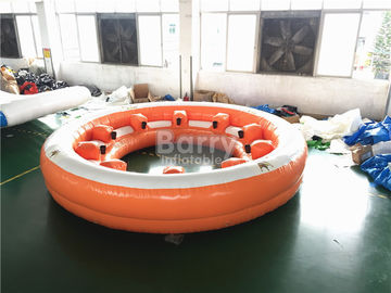 Increíble plataforma de agua inflable Island Water Toys 10 personas sofá flotante inflable con taza de café