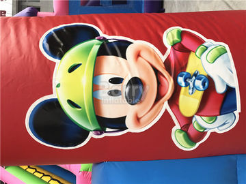 Diapositiva de salto inflable modificada para requisitos particulares del castillo de Mickey Mouse para el patio trasero