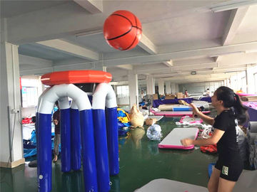 Divertidos juegos interactivos inflables, juegos de fiesta para adultos, juego de aro de baloncesto inflable gigante de 1,9 m de altura