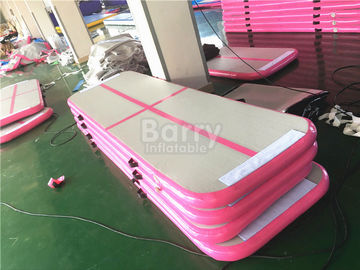 OEM y ODM 3M o piso inflable rosado largo del aire de la pista de la caída de los 6m favorable para el gimnasio