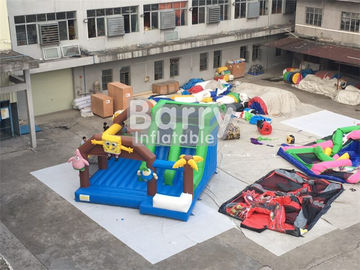 Casa combinada inflable de la despedida de Spongebob para los niños que saltan el material de la lona del PVC