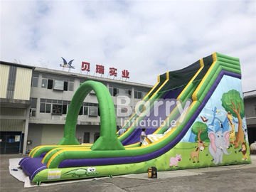 diapositiva inflable comercial del PVC de 0.55m m doble cosiendo por diversión el partido