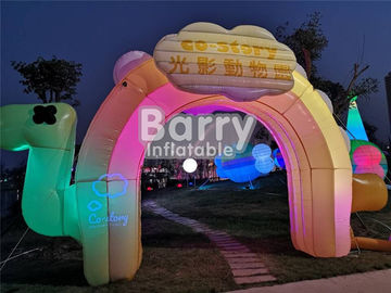 Los productos inflables coloridos de la publicidad de la entrada, publicidad del LED explotan el arco para el anuncio publicitario