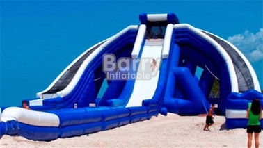 Tobogán acuático seco inflable gigante de la diapositiva/PVC de los juegos divertidos de la mucha altitud para los niños
