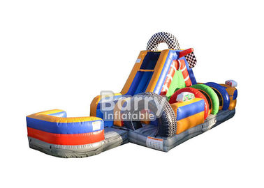Carrera de obstáculos inflable comercial para los niños/30 pies que compiten con la carrera de obstáculos mojada del día