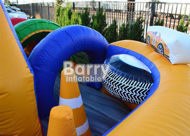 Carrera de obstáculos inflable comercial para los niños/30 pies que compiten con la carrera de obstáculos mojada del día