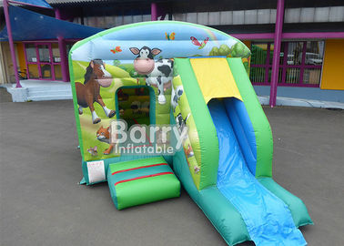Gorila combinada de los niños de la granja del tema del salto inflable al aire libre de los animales
