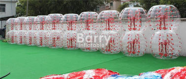 Juguetes inflables al aire libre el 100% TPU/balón de fútbol inflable de la burbuja del punto rojo del PVC el 1.5m