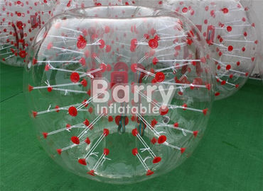 Juguetes inflables al aire libre el 100% TPU/balón de fútbol inflable de la burbuja del punto rojo del PVC el 1.5m