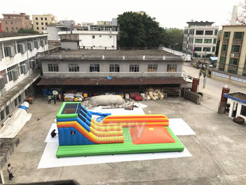 diapositiva combinada inflable de la lona del PVC de 0.55m m con el juego del salto del aire para el patio de los niños
