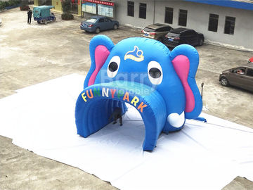 Puerta inflable del arco de la entrada del elefante azul atlético del acontecimiento 6 meses de garantía