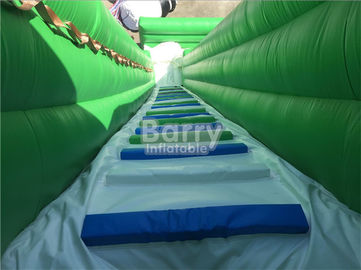 Tobogán acuático inflable gigante modificado para requisitos particulares de los carriles del doble del PVC para el parque de la aguamarina