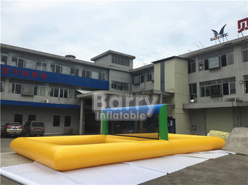 Corte de voleibol inflable del agua del PVC de los juegos inflables al aire libre de los deportes