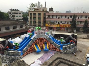 Parque inflable al aire libre gigante del agua de la lona del PVC con 3 diapositivas/el parque inflable del agua del patio