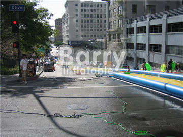Tobogán acuático inflable gigante de la lona del PVC, diapositiva de encargo del resbalón N de la ciudad del partido