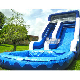 Diapositiva flotante inflable del PVC de Customzied 0.55m m con la piscina