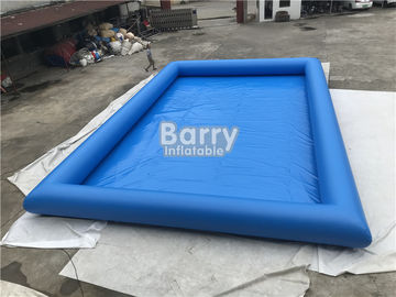 Rectángulo azul sellado aire inflable por encargo de la piscina del PVC de 0.9m m